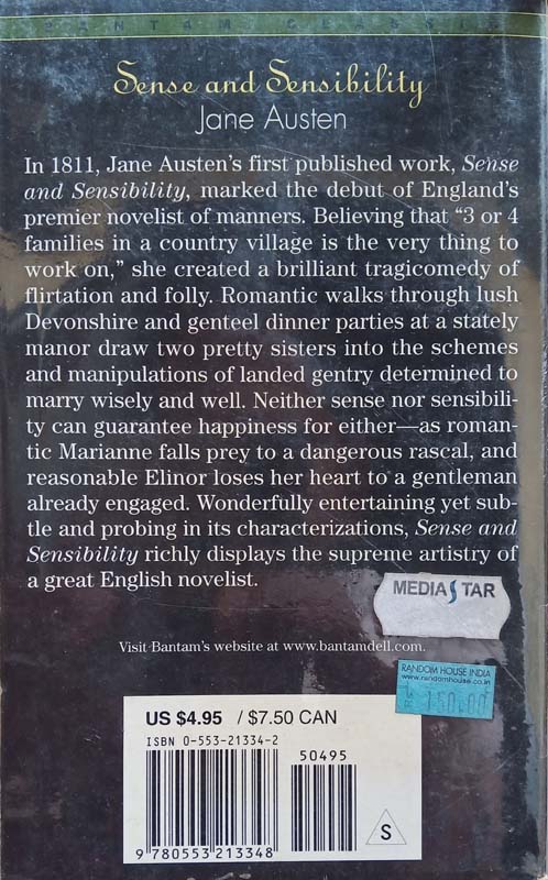 Sense And Sensibility (back)