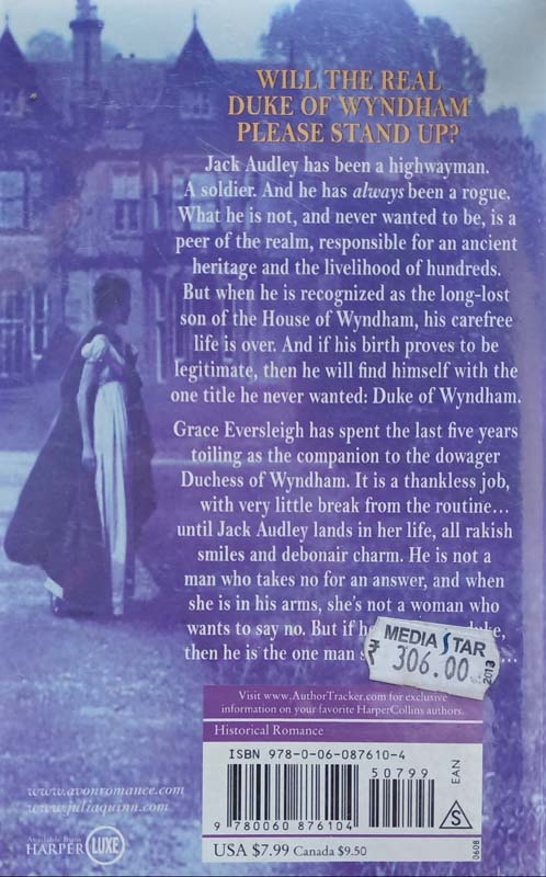 The Lost Duke Of Wyndham (back)