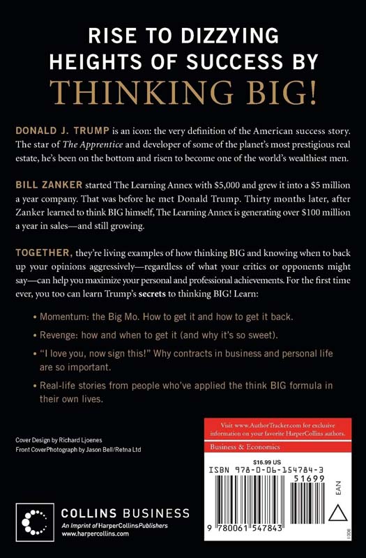 Trump : Thinking Big (back)