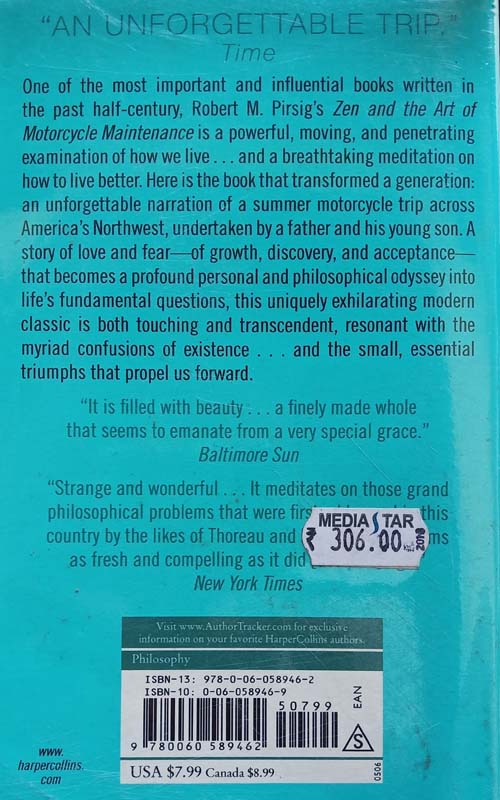 Zen And The Art Of Motorcycle Maintenance (back)