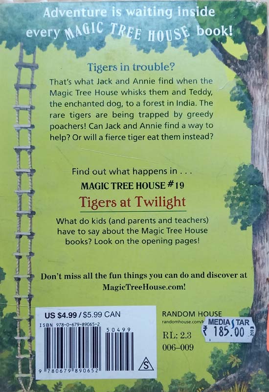 Magic Tree Houe : Tiger At Twilight (back)