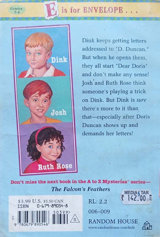 A To Z Mysteries : The Empty Envelope (back)