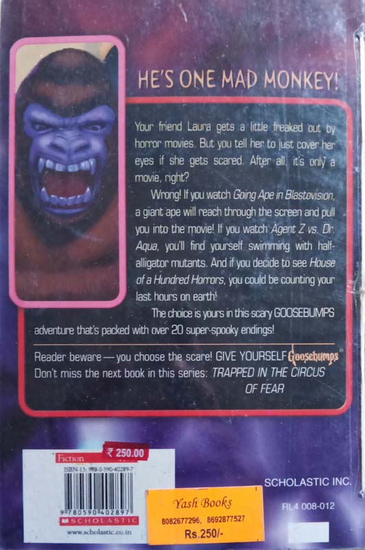 Goosebumps : #29 Invaders From The Big Screen (back)