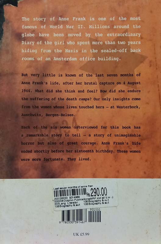 The Last Seven Months Of Anne Frank (back)