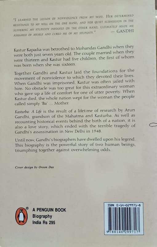 Kasturba A Life (back)
