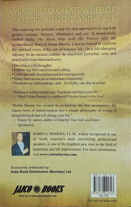 The Monk Who Sold His Ferrari (back)