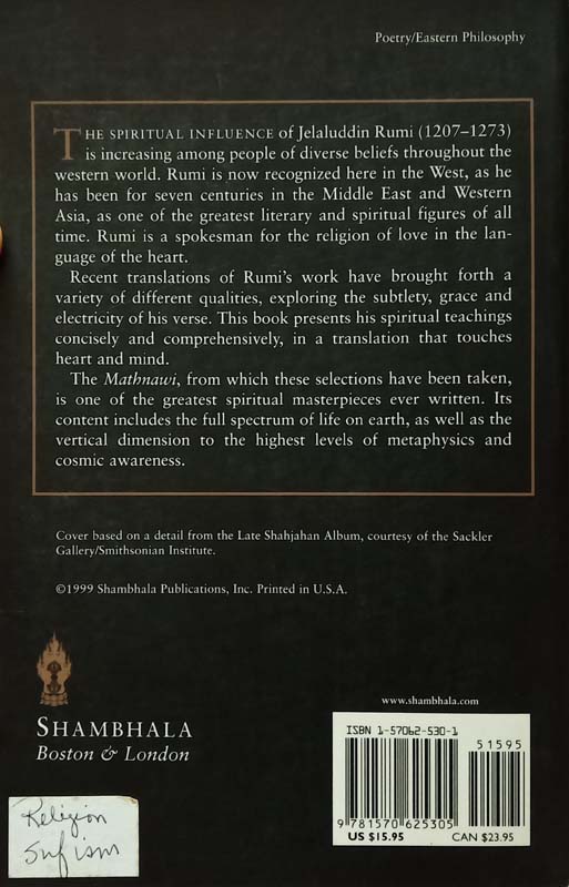 Rumi Daylight (back)