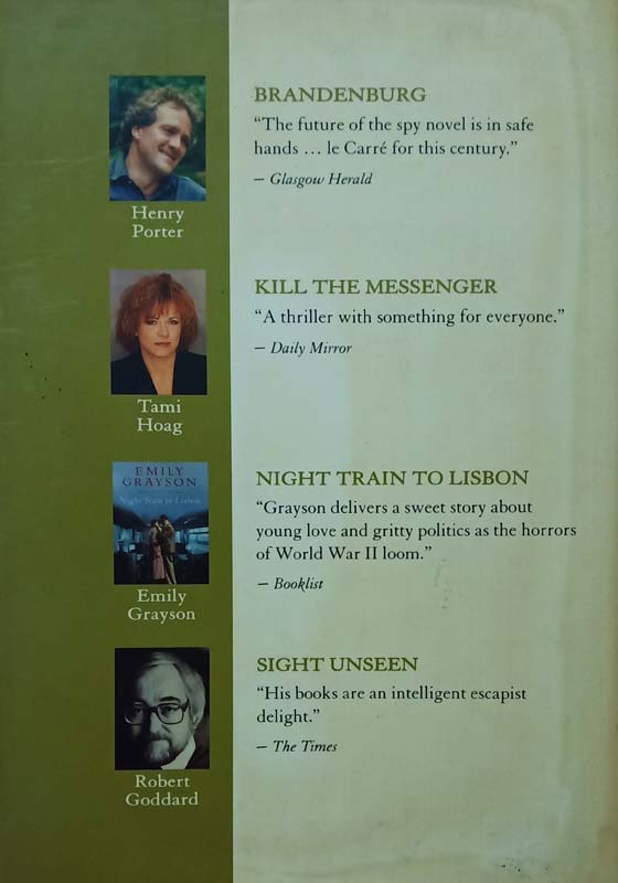 Select Editions : Brandenburg, Kill The Messenger, Night Train To Lisbon, Sight Unseen (back)