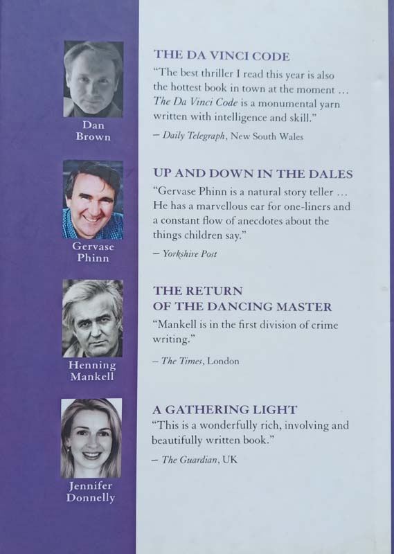 Select Editions : The Da Vinci Code, Up And Down In The Dales, The Return Of The Dancing Master, A Gathering Light (back)