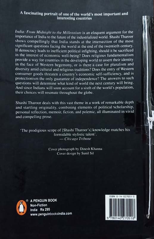 India From Midnight To the Millennium (back)