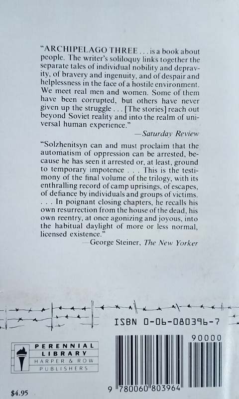 The Gulag Archipelago Three (back)
