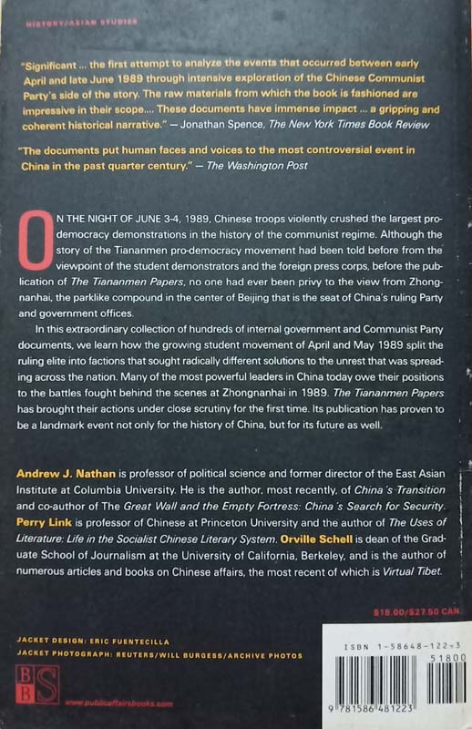The Tiananmwn Papers (back)