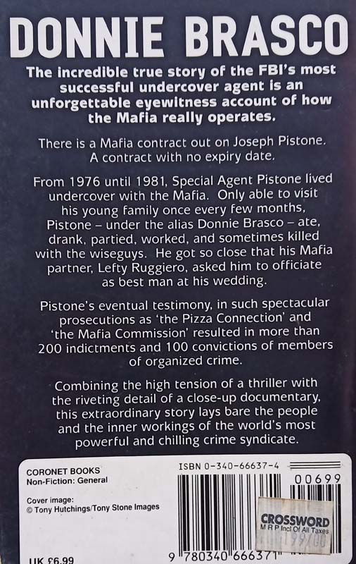 Donnie Brasco : My Undercover Life In The Mafia (back)
