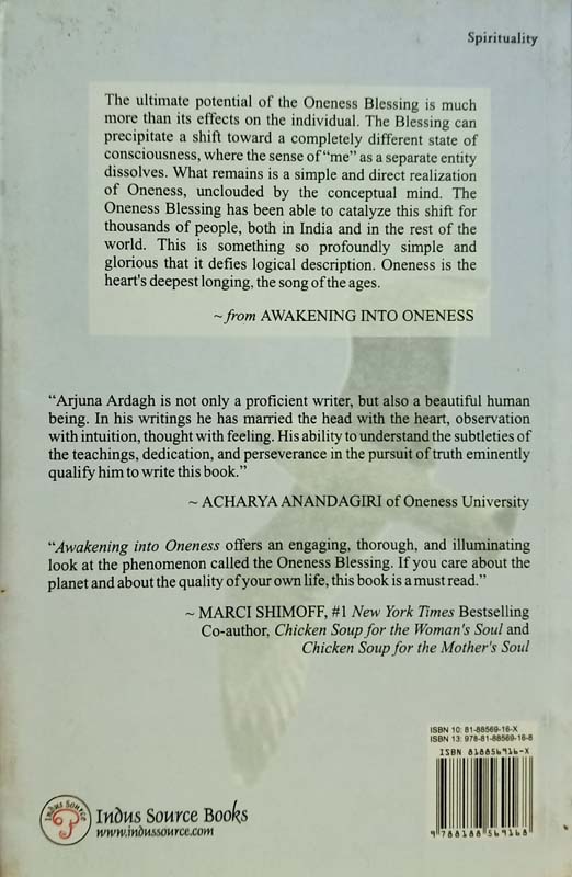 Awakening Into Oneness (back)