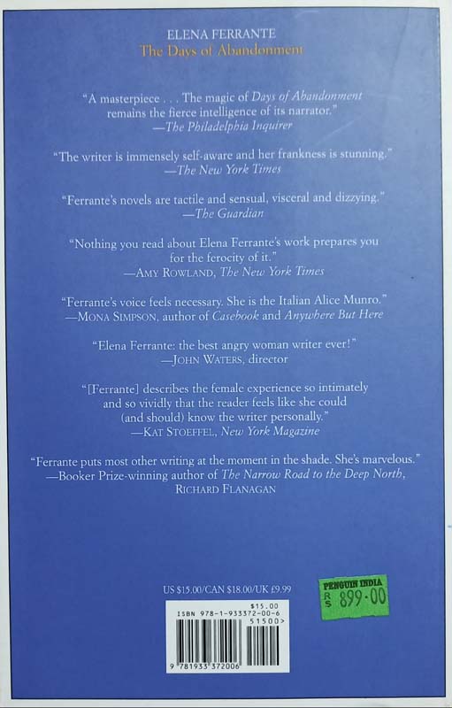 The Days Of Abandonment (back)