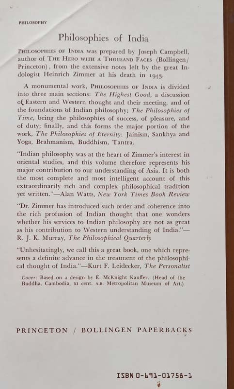 Philosophies Of India (back)