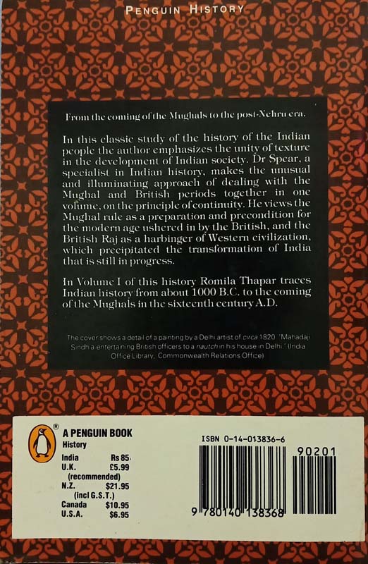 A History Of India- Volume . Two (back)