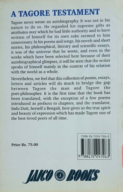 A Tagore Testament (back)