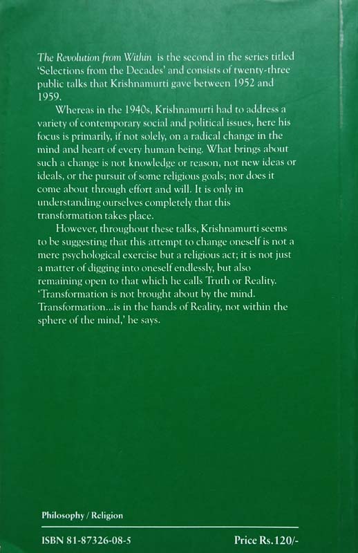 The Revolution From Within (back)
