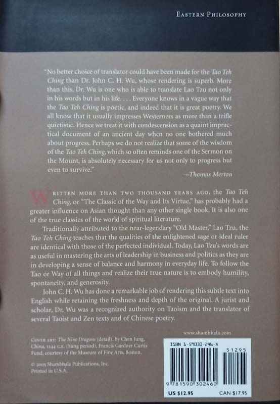 Tao The Ching (back)