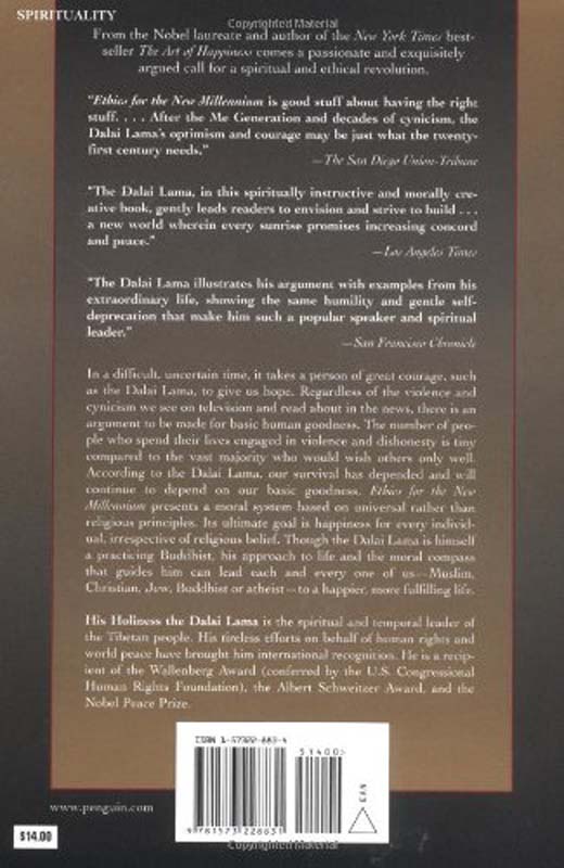 Ethics For The New Millennium (back)