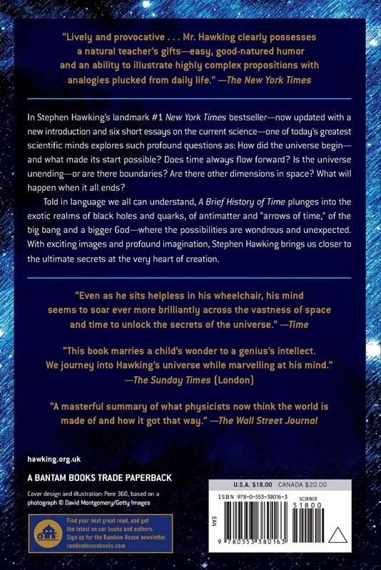 A Brief History Of Time (From The Big Bang To Black Holes) (back)