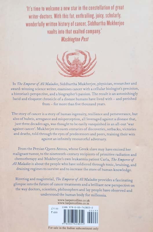 The Emperor Of All Maladies (back)