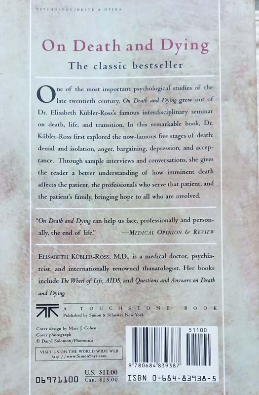 On Death And Dying (back)