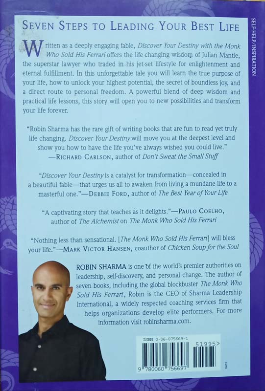 Discover Your Destiny With The Monk Who Sold His Ferrari (back)