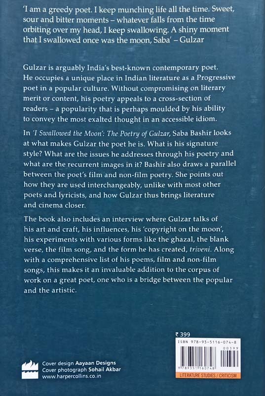 I Swallowed The Moon (The Poetry Of GULZAR) (back)