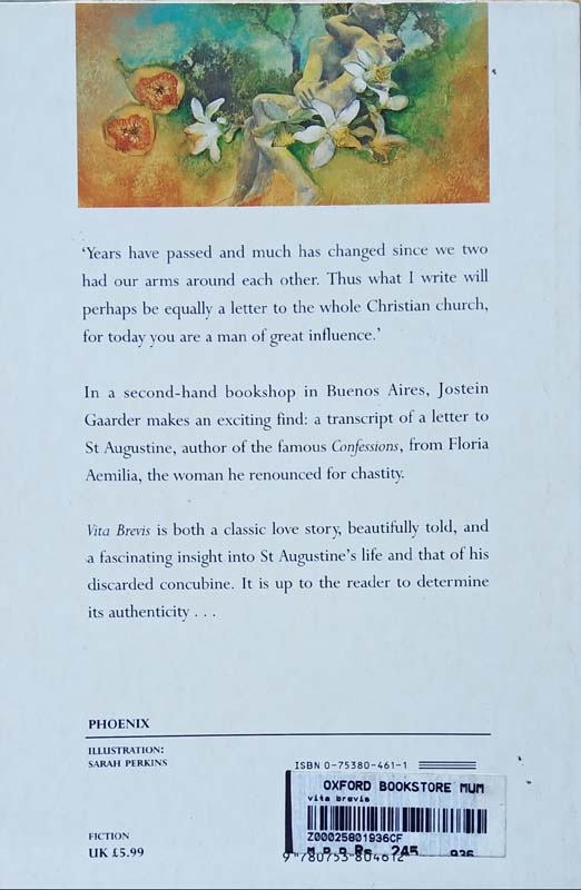 Vita Brevis (A Letter To St Augustine) (back)