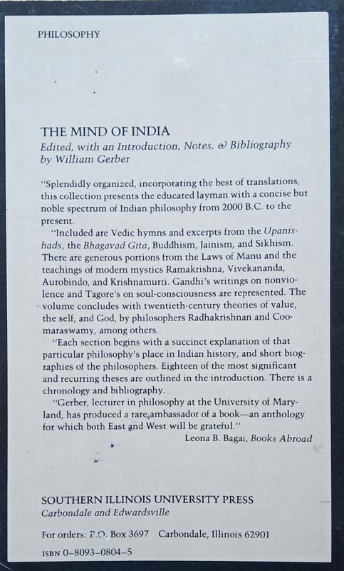 The Mind Of India (back)