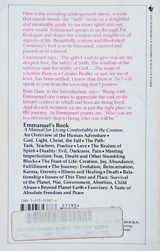 Emmanuel's Book (back)