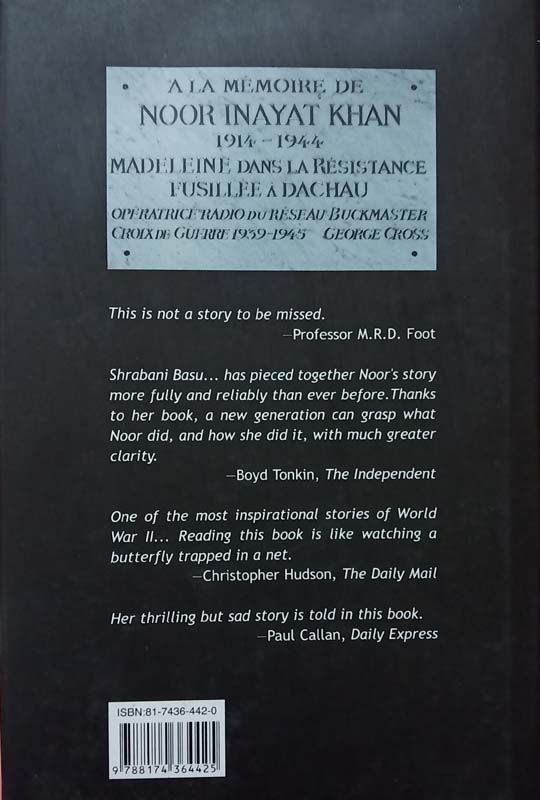 Spy Princess (The Life Of Noor Inayat Khna) (back)