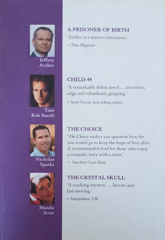Select Editions : A Prisoner Of Birth, Child 44, The Choice, The Crystal Skull (back)