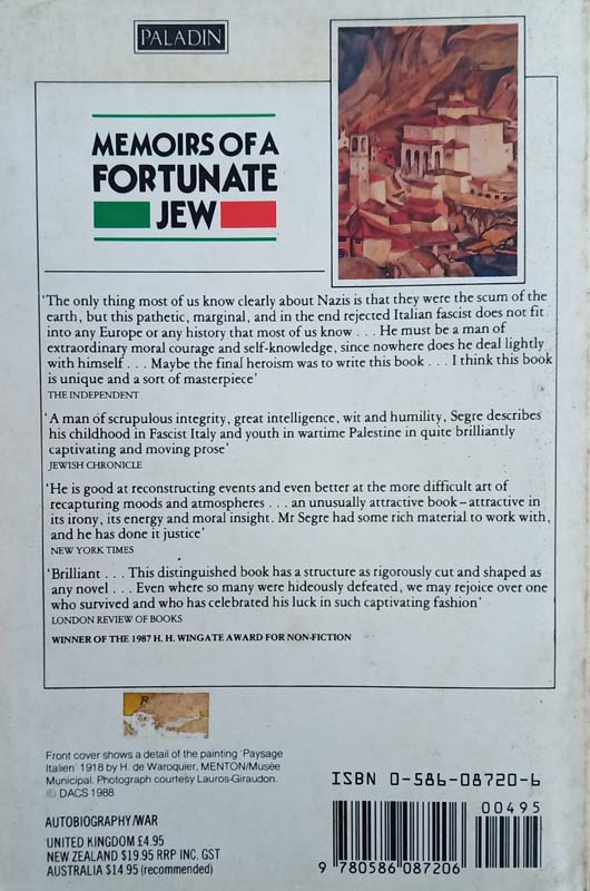 Memoirs Of A Fortunate Jew (back)
