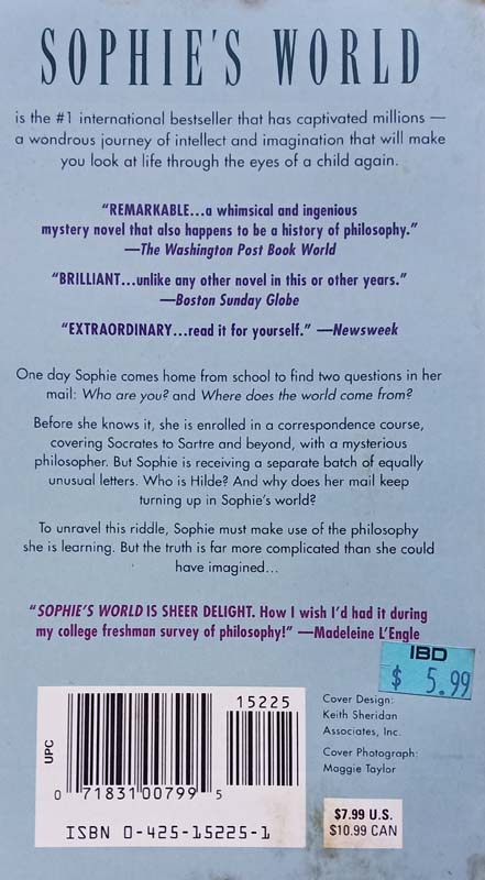 Sophie's World (back)