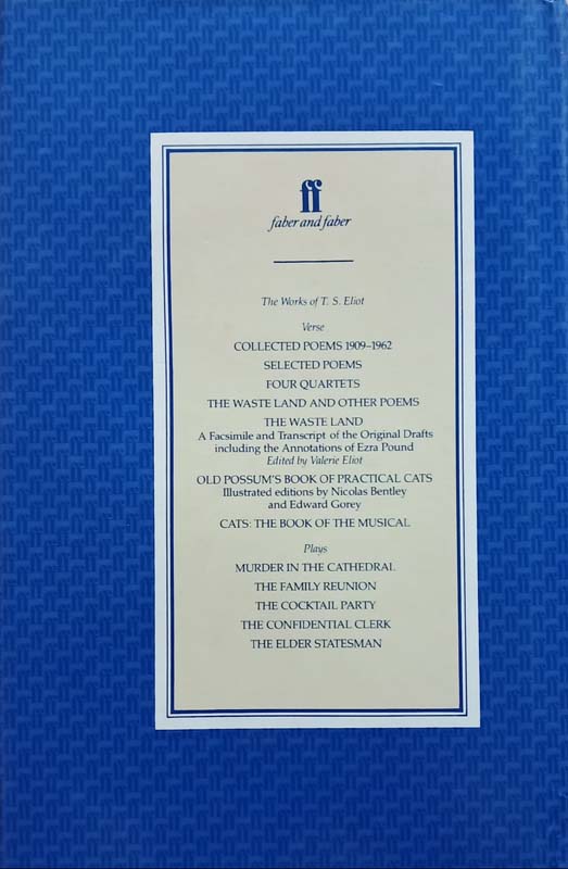 The Complete Poems And Plays (back)