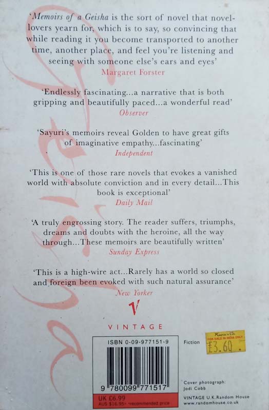 Memories of a Geisha (back)