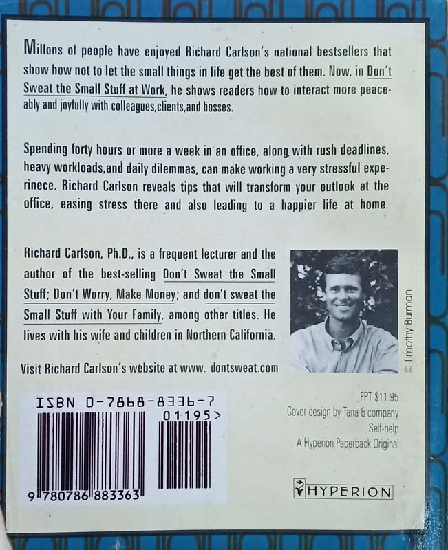 Don't Sweat The Small Stuff At Work (back)