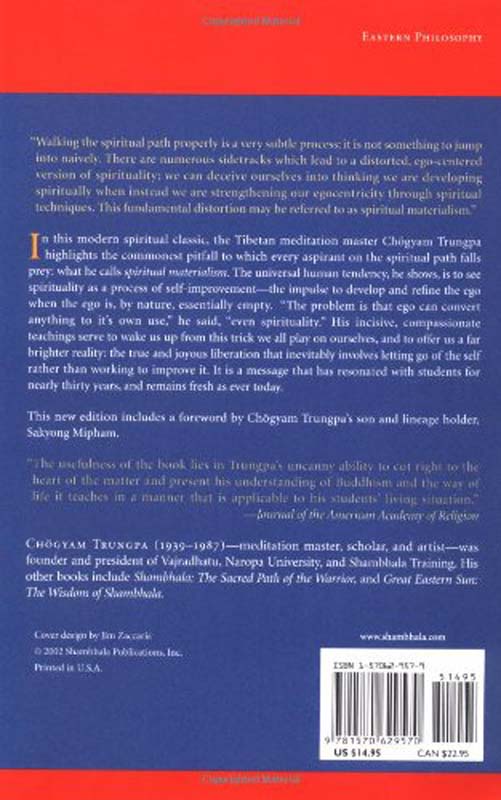 Cutting Through Spiritual Materialism (back)