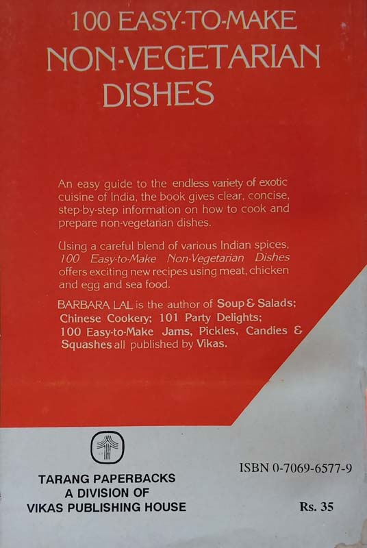 100 Easy-to-Make Non-Vegetarian Dishes (back)