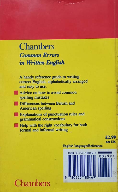 Chambers (Common Errors In Written English) (back)