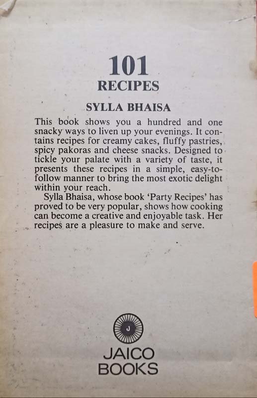101 Recipes- Cakes, Snacks And Pastries (back)