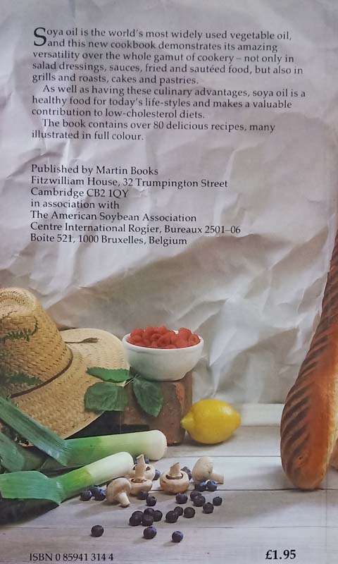 The Super Soya Cookbook (back)