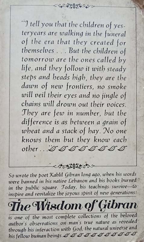The Wisdom Of Gibran (back)