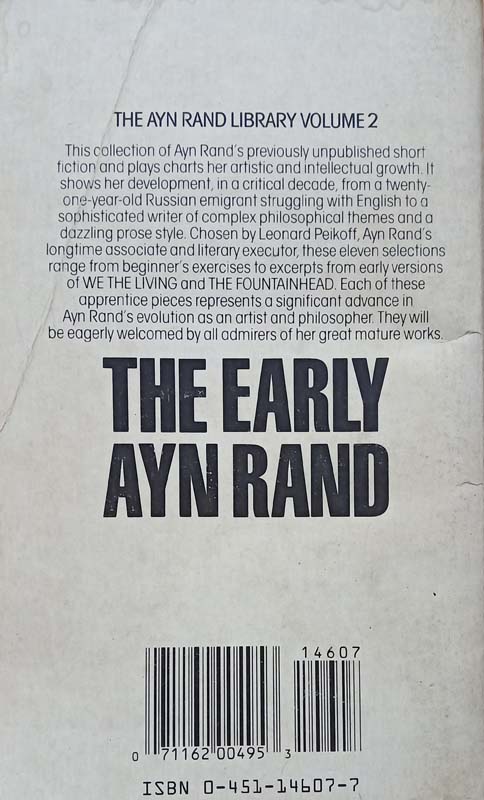 The Early Ayn Rand (back)