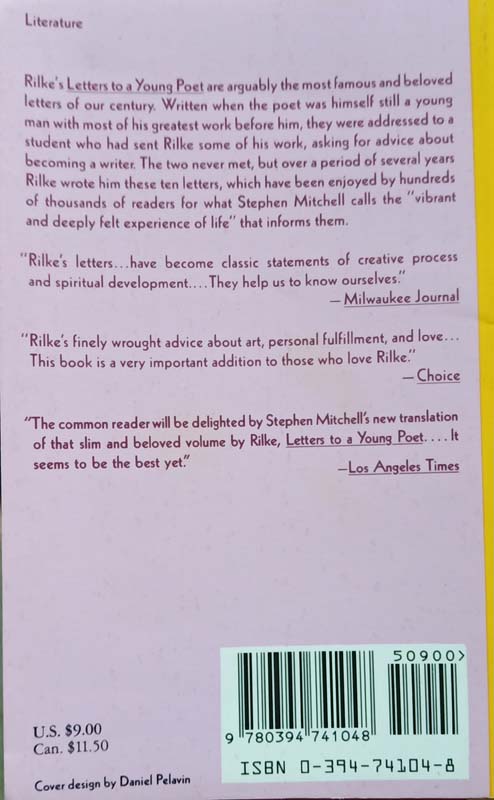 Letters To A Young Poet (back)
