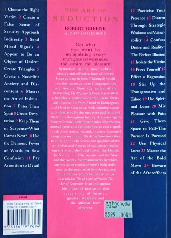 The Art Of Seduction (back)