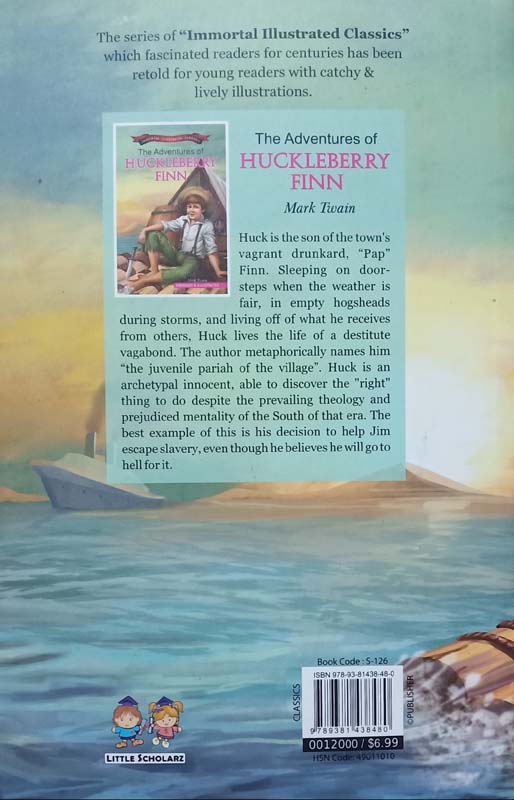 Immortal Illustrated Classics : The Adventues Of Huckleberry Finn (back)